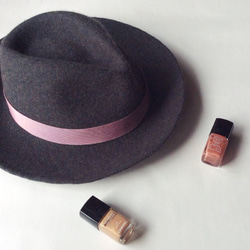 wool hat  (Black×pink) 1枚目の画像