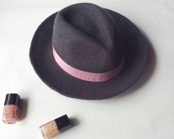 wool hat  (Black×pink) 2枚目の画像