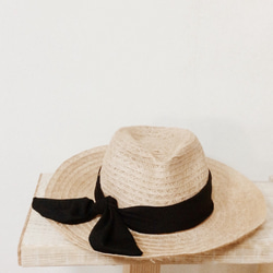 Black ribbon hat (long) 1枚目の画像