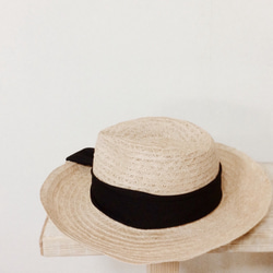 Black ribbon hat (long) 3枚目の画像