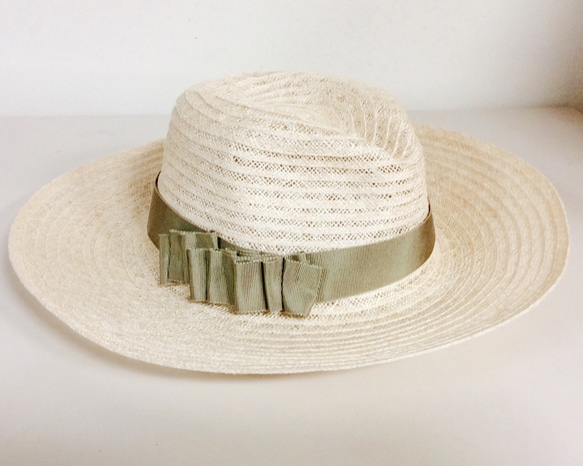 olive ribbon hat (中折れ) 1枚目の画像