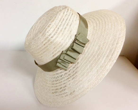 olive ribbon hat (中折れ) 3枚目の画像