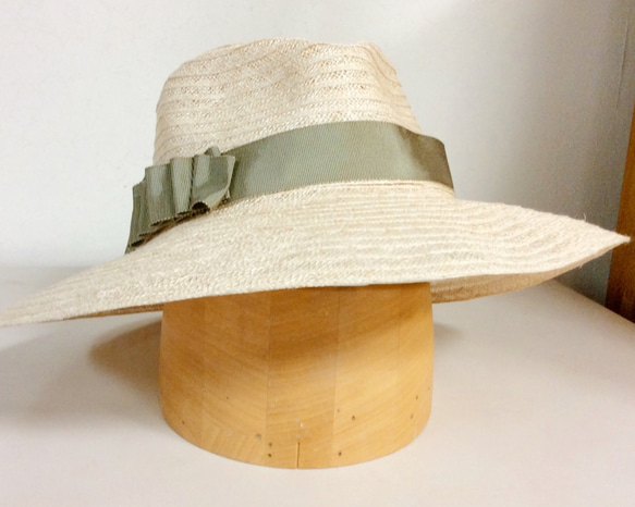 olive ribbon hat (中折れ) 5枚目の画像