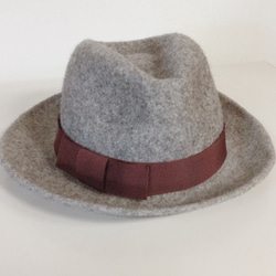 wool hat red ribbon 3枚目の画像