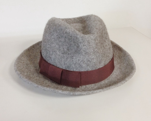 wool hat red ribbon 3枚目の画像