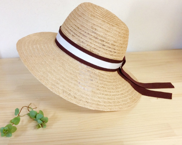 boarder ribbon hat(red &White) 5枚目の画像