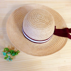 boarder ribbon hat(red &White) 2枚目の画像