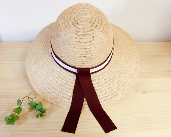 boarder ribbon hat(red &White) 7枚目の画像