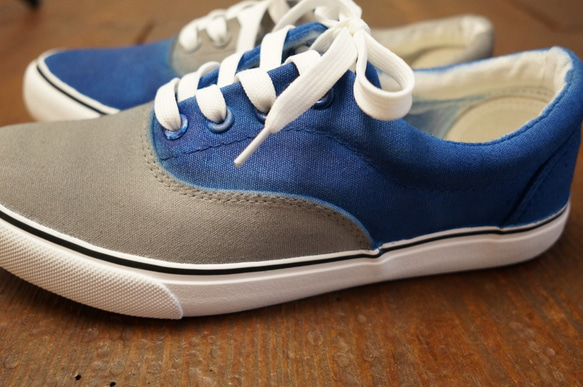 皮帶385的運動鞋藍灰色 第5張的照片