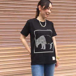 Tシャツ バク 英字 × アニマル 動物 ブラック メンズ レディース 【送料無料】 5枚目の画像