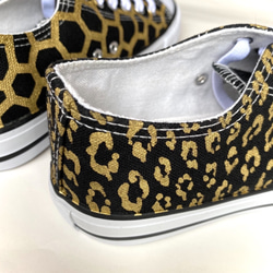 スニーカー 〈BLACK＆WHITE〉giraffe AND leopard sneakers【受注制作】 6枚目の画像