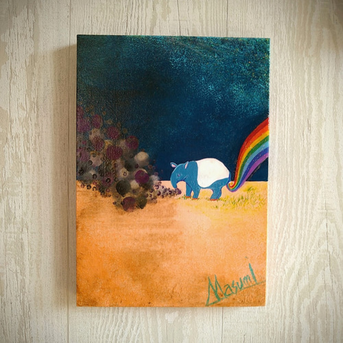 バク 絵画 ayoage← 通販 11984813｜Creema(クリーマ)