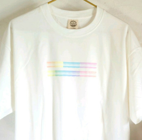 ◆初回・現品限定特価◆XLサイズ【オーガニックコットンTシャツ】24色のカラフルな鍵盤パステルカラー　男女兼用 2枚目の画像
