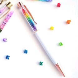 【handmade】カスタムボールペン❤️乙女ブルー①本 handmade】カスタムボールペン❤️乙女ブルー①本