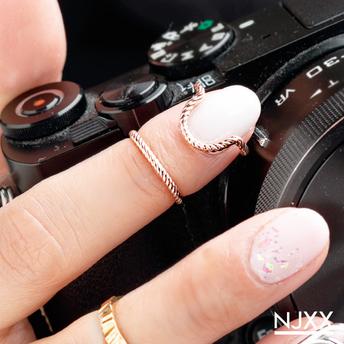 ネイルリング NJXX ネイルリング TYPE.1 / K18 ゴールドコーティング シルバー