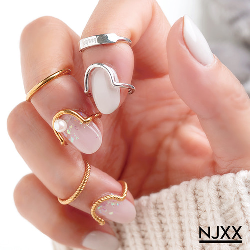 NJXX ネイルリング TYPE.2 / K18 ゴールドコーティング シルバー925