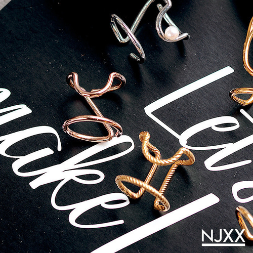 NJXX ネイルリング TYPE.2 / K18 ゴールドコーティング シルバー925