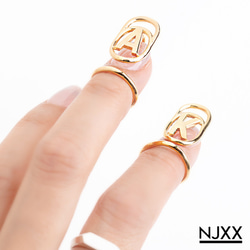 NJXX ネイルリング TYPE.1 / K18 ゴールドコーティング シルバー