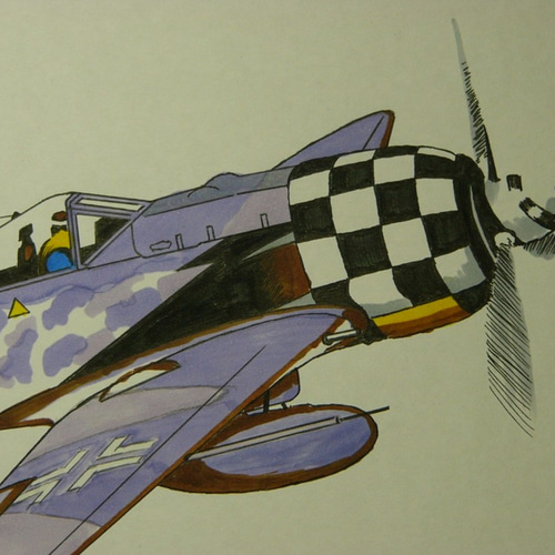 MI工房、完成品、フォッケウルフ、イラストレーション。 MI工房、完成品、ドイツ空軍、フォッケウルフFw190 - メルカリ