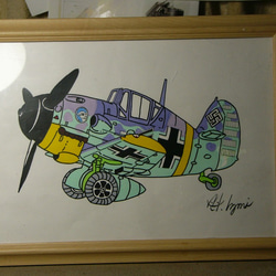 MI工房 オリジナル 額縁 イラストレーション メッサーシュミット