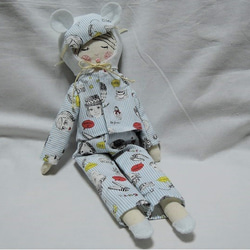 ホワイト帽doll・ストライプパジャマ 3枚目の画像