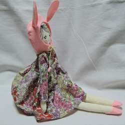 ピンク帽doll・リバティ柄ドレス 3枚目の画像