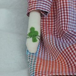 グリーン帽doll・チェックOP・クローバーブレス 3枚目の画像