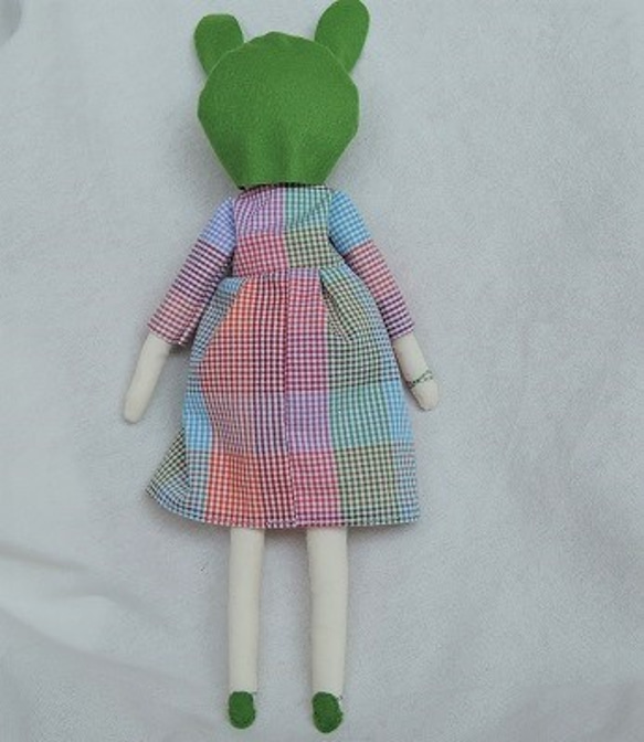グリーン帽doll・チェックOP・クローバーブレス 5枚目の画像