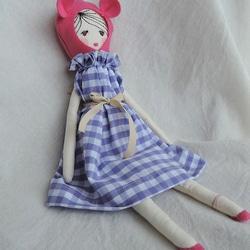 ピンク帽doll・ホルターネックワンピース 3枚目の画像