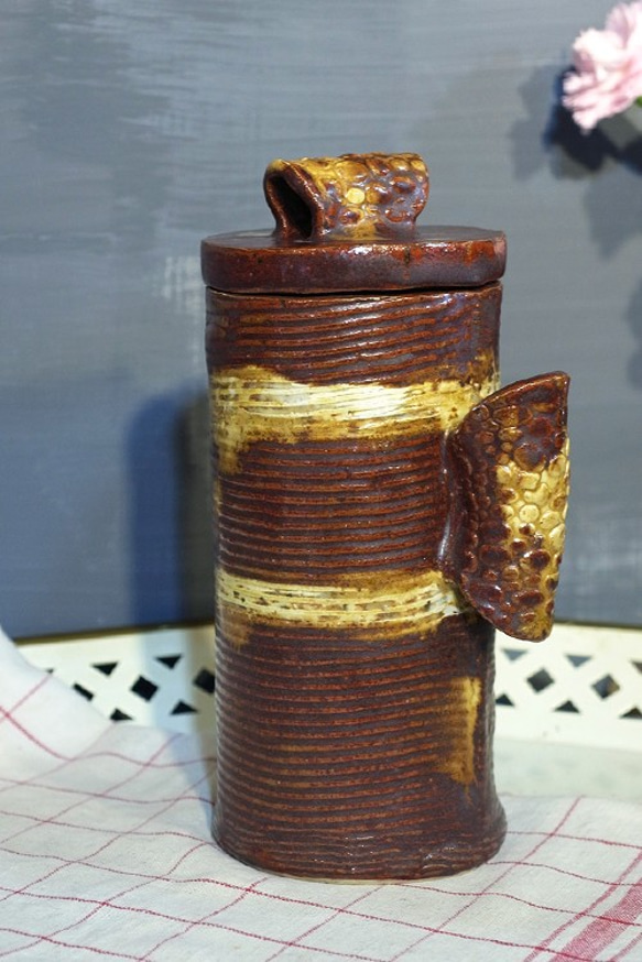 陶器 緑と茶色 小壷｜緑｜陶器｜美濃焼｜和食器通販｜うちる｜和食器の皿、鉢