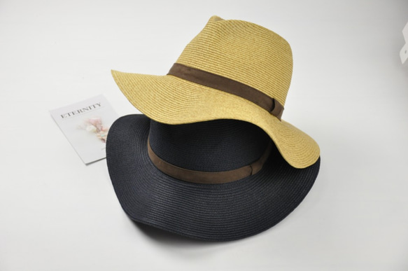 【日本製／紙在乎你】Natural Club 絨布紙編紳士帽  抗紫外線 耐水洗 紙線編織 第3張的照片