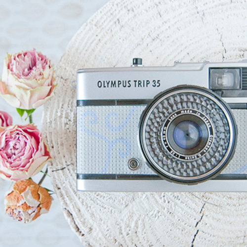 OLYMPUS TRIP 35 デニムカスタム Macha Cameras - まちゃカメラズ - | \ 大人気のデニムブルー