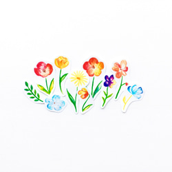 水彩の花 フレークシール 2枚目の画像