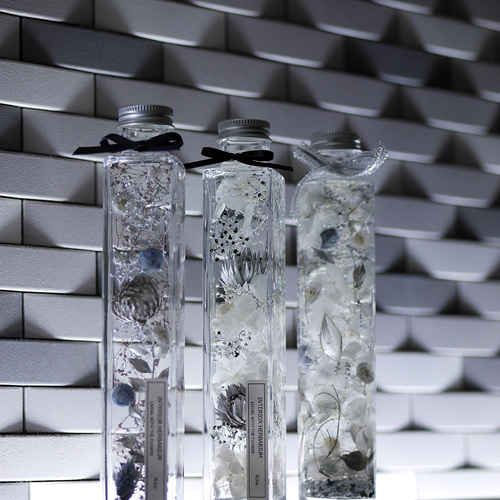 ハーバリウム・ホワイトシルバー ハーバリウム・植物標本 Rue