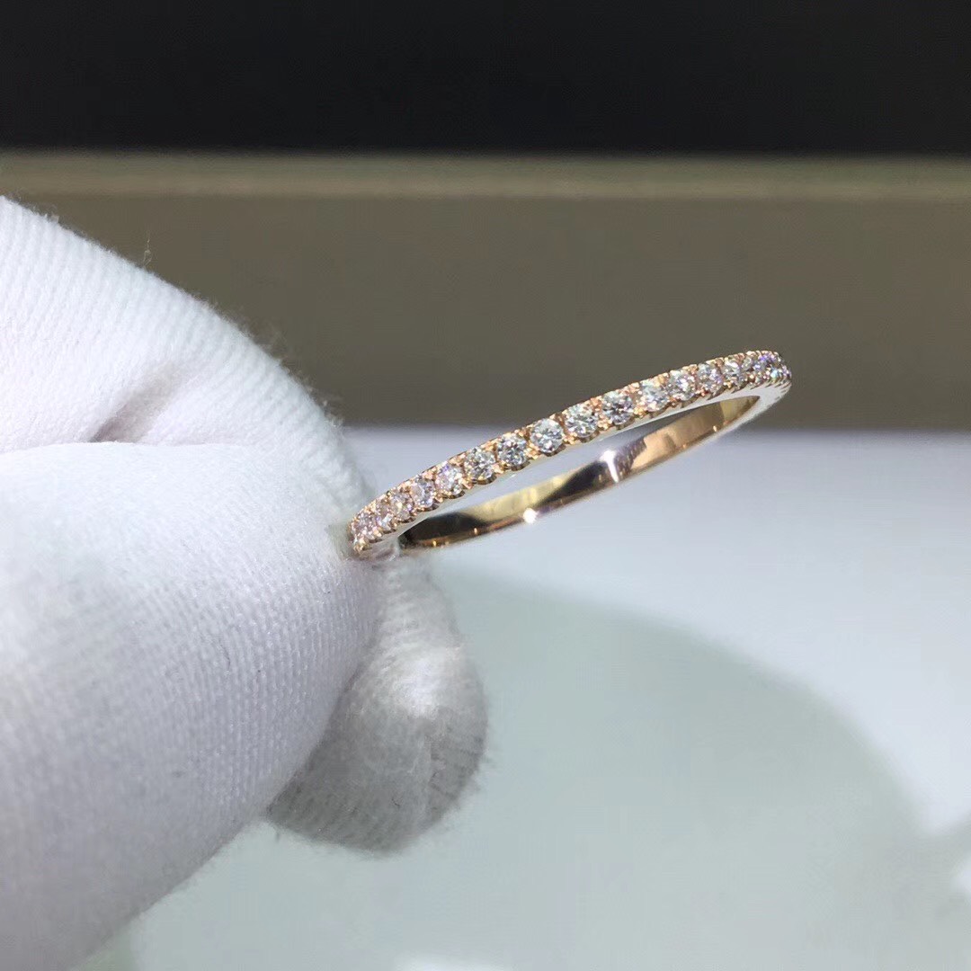 エタニティ　モアサナイト　ダイヤモンド　リング　k18PG