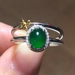 レア‼️本翡翠　氷種　陽緑　布袋様　18金　天然ダイヤモンド　超美品　0020 25196-1.jpg