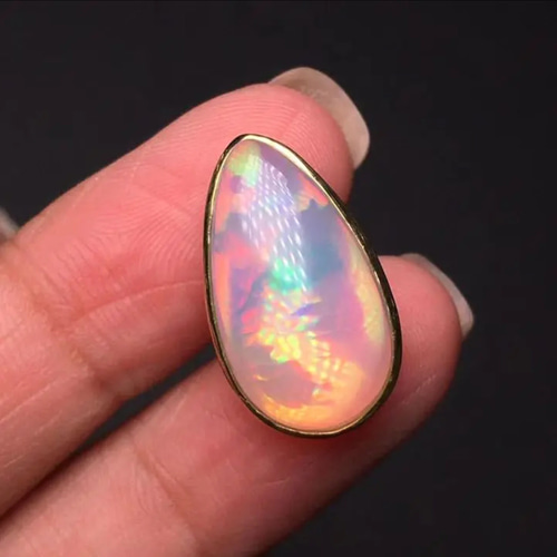 高級】オパール ペンダントトップ 5.44ct K18 $ ネックレス 