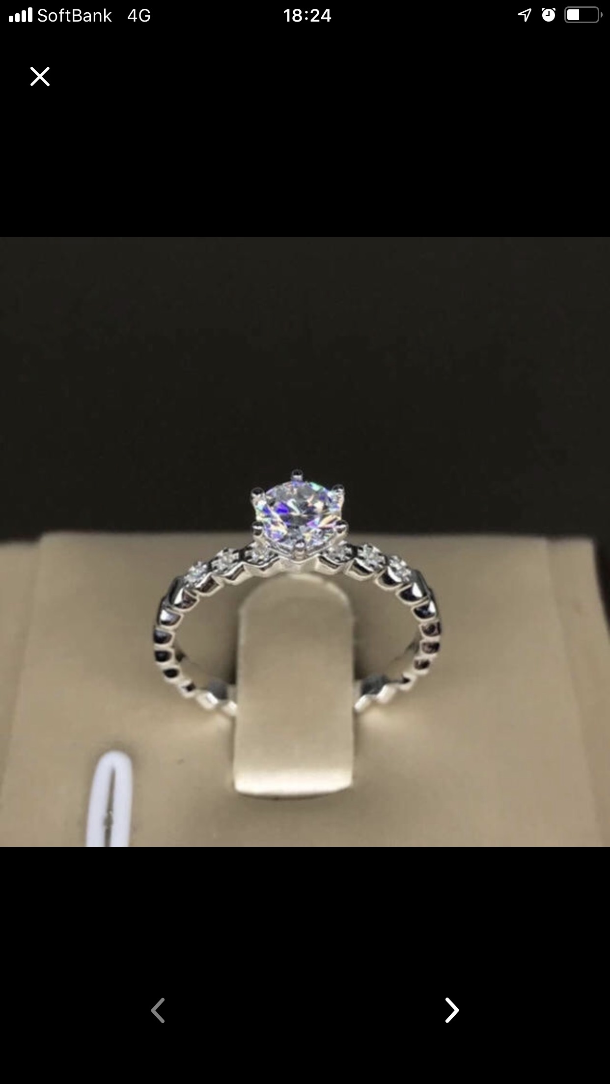 【0.5カラット】輝くモアサナイト ダイヤモンド リング