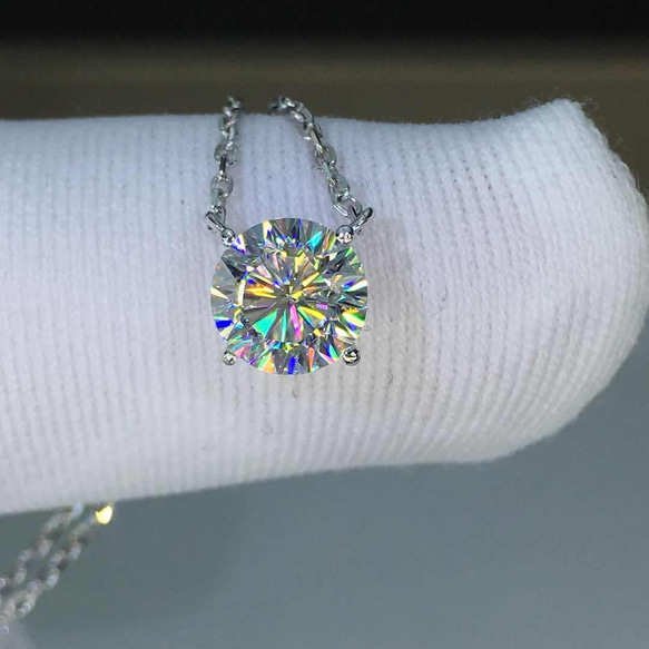 最高級ランク】もっと輝け！モアサナイト ダイヤ ネックレス  