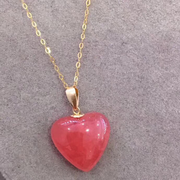 天然インカローズ K18 ネックレス 天然無処理 氷種 インカローズ