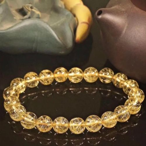 ⭐︎【天然】ゴールドルチルクオーツ ブレスレット 9.5mm 