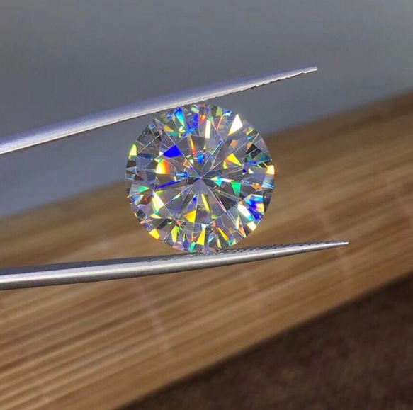 【１0カラット】人気商品 輝くモアサナイト ダイヤモンド ルース 2枚目の画像