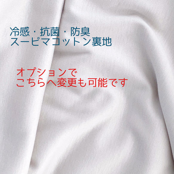 冷感・肌に優しい超長綿「ホワイトボタニカル」立体プリーツで呼吸出来る❣️安心大きめ美フェイスマスク 6枚目の画像