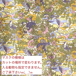 冷感・肌に優しい超長綿「森でかくれんぼ」立体プリーツで呼吸出来る❣️安心大きめ美フェイスマスク 4枚目の画像