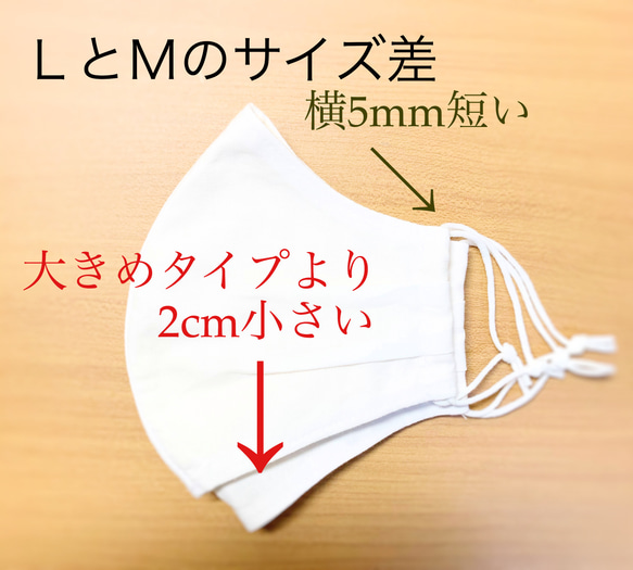 立体プリーツで呼吸出来る❣️さくらんぼみたいなコットンダンガリー安心大きめの肌に優しい・美フェイスマスク 8枚目の画像