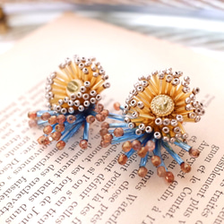 【おしべとめしべ】　マスクに負けない存在感　ビーズ刺繍　ピアスイヤリング 7枚目の画像