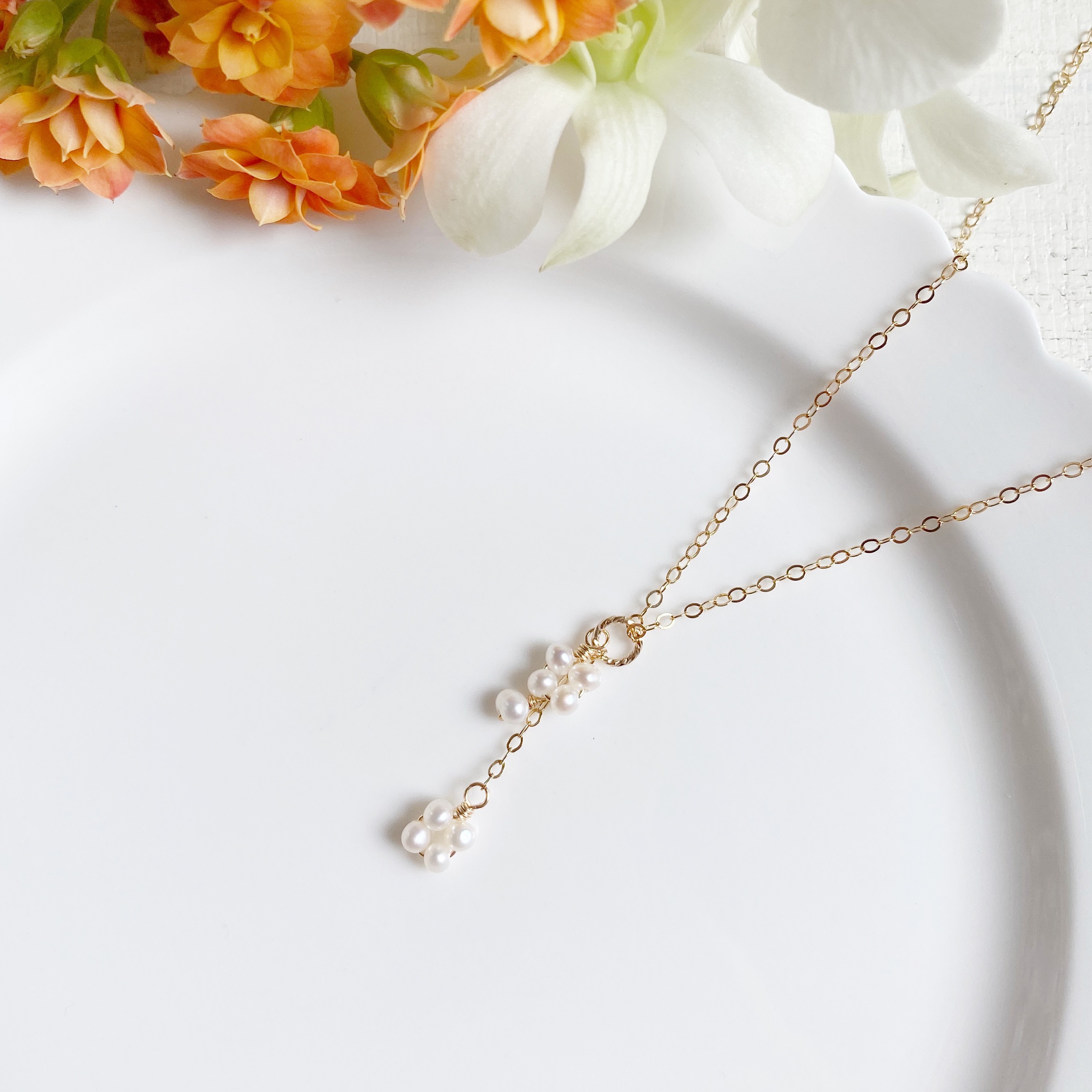 カランコエ 14KGF 淡水パール ネックレス