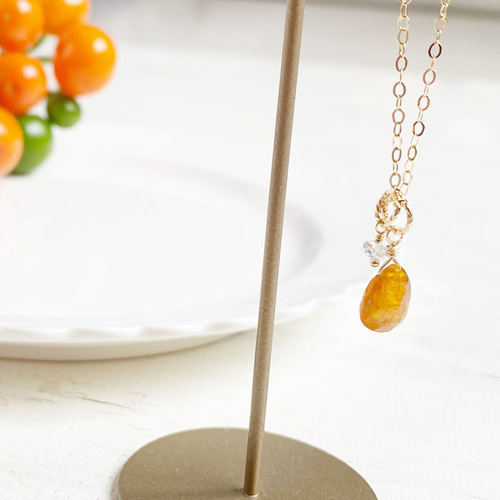 505/14kgfオレンジ＆ブルーカイヤナイトのチャーム