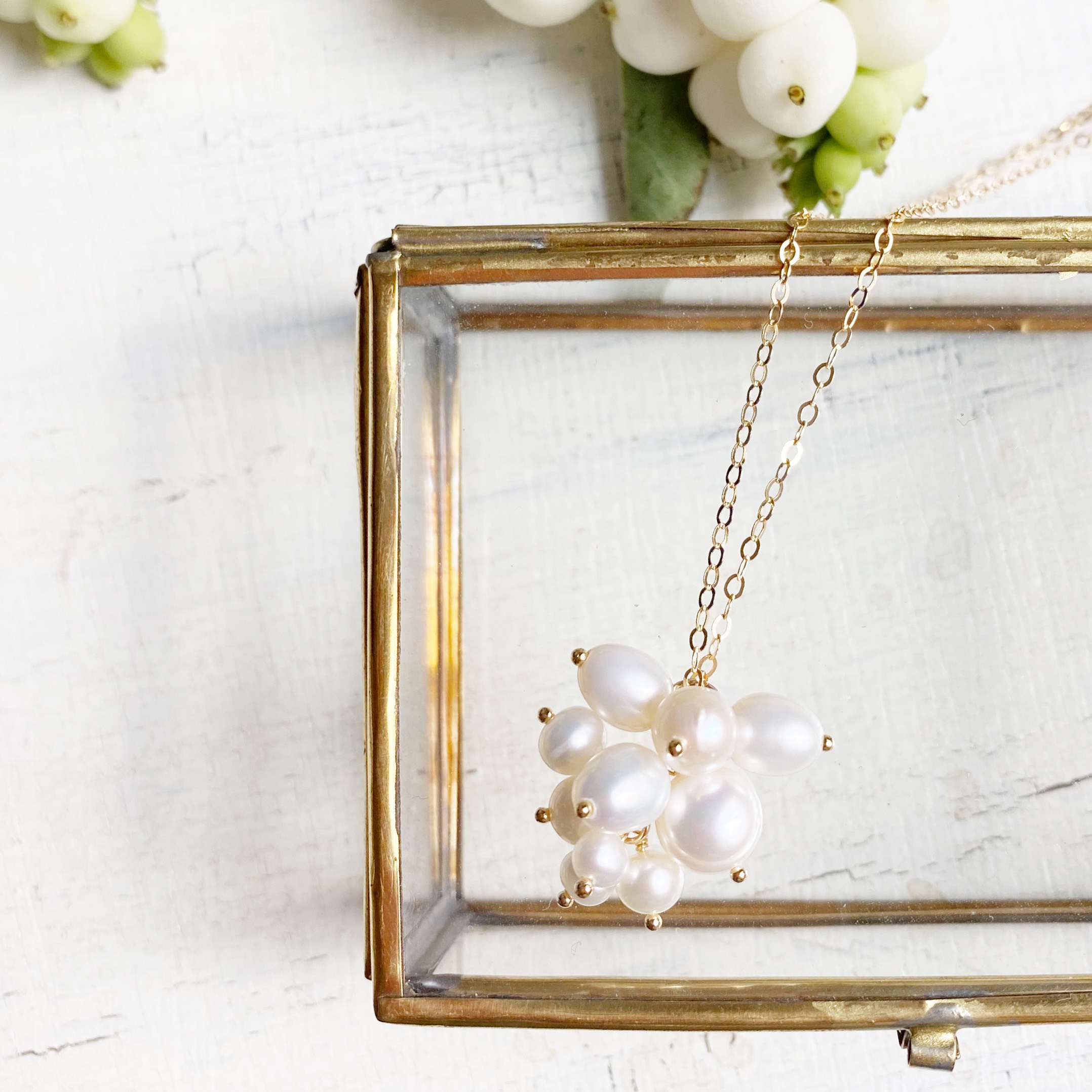 シンフォリカルポス 14KGF 淡水パール ネックレス