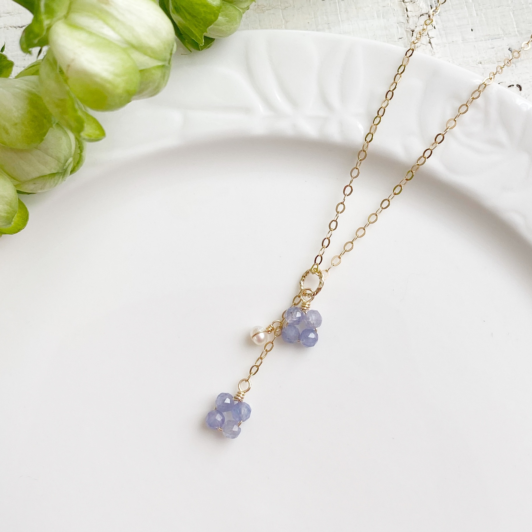 カランコエ 14KGF タンザナイト ネックレス